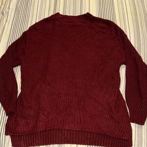 American Eagle Outfitters Maroon Crew Neck Sweater